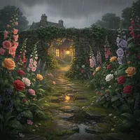 Garden in the Rain